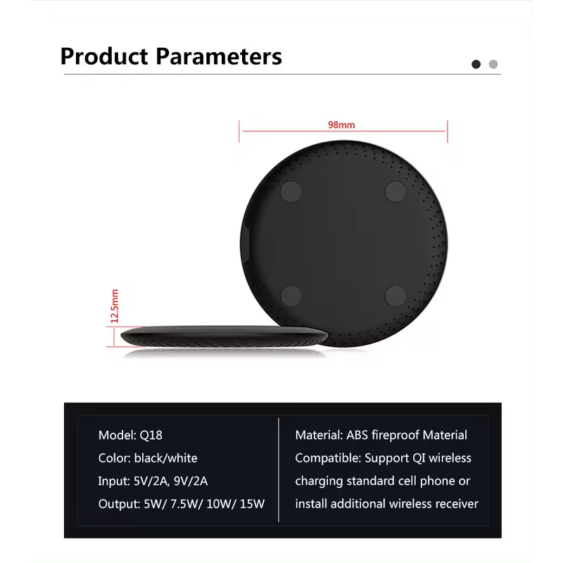 Inductive Charger Dock Supplier - Quick 15w Qi Wireless Charging Pad
