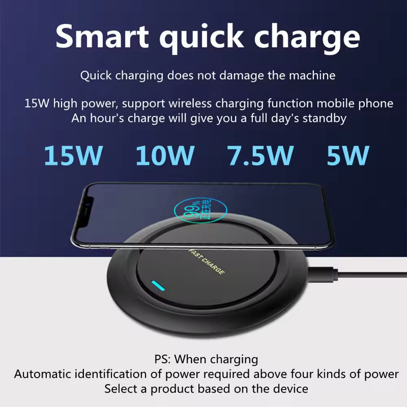 Inductive Charger Dock Supplier - Quick 15w Qi Wireless Charging Pad