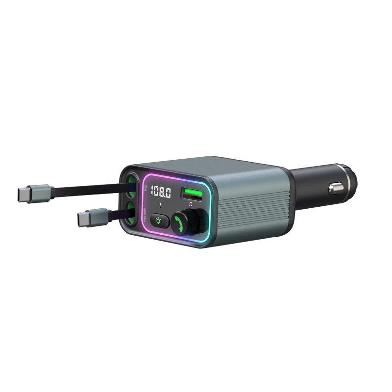 Car MP3 Player Factory - BT 5.4 FM Transmitter 3-in-1 18W Qi Cable