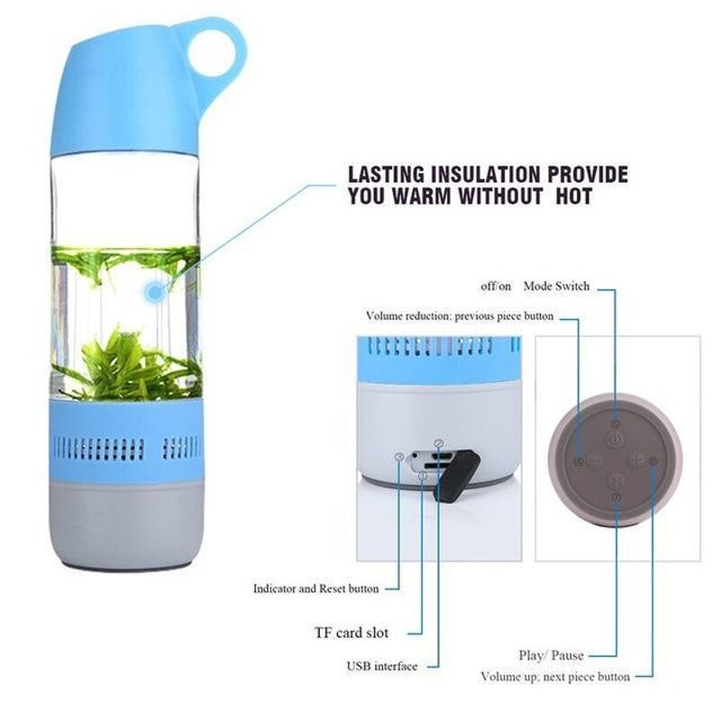 Water Bottle Speaker Supplier - Wholesale 400ml Bluetooth with Compass