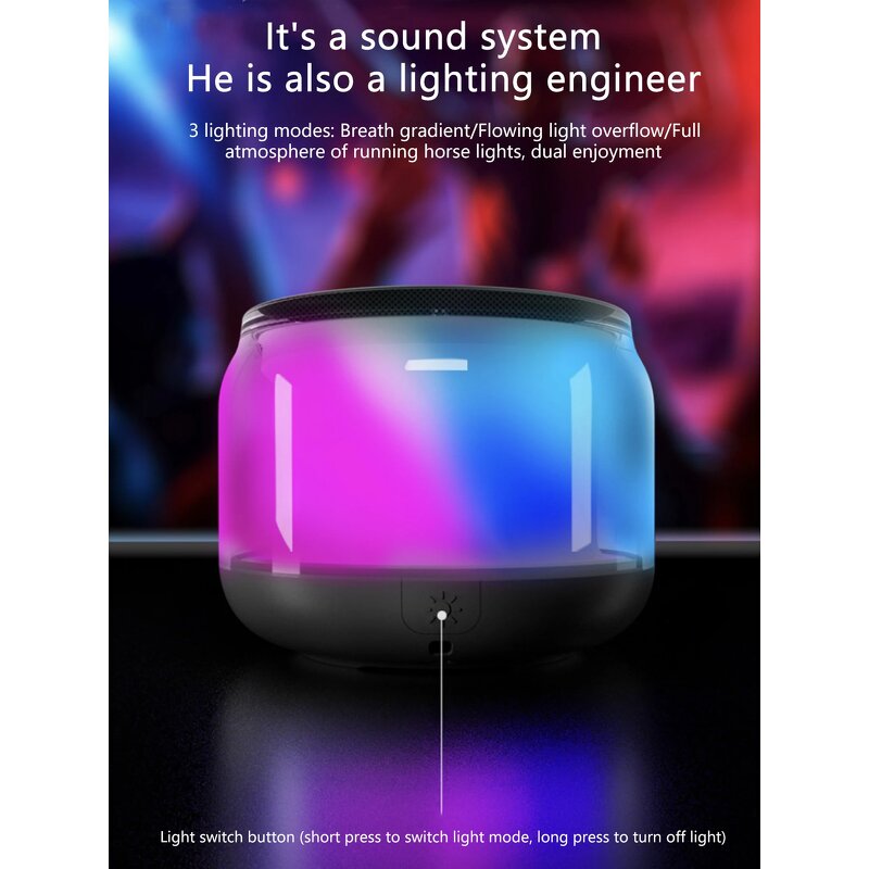 Mini Portable Bluetooth Speaker Supplier - S100 Wireless LED RGB TWS
