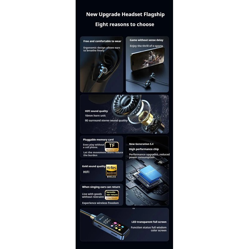 Color Screen Headphones Manufacturer - BT37 Long Battery HiFi Sound