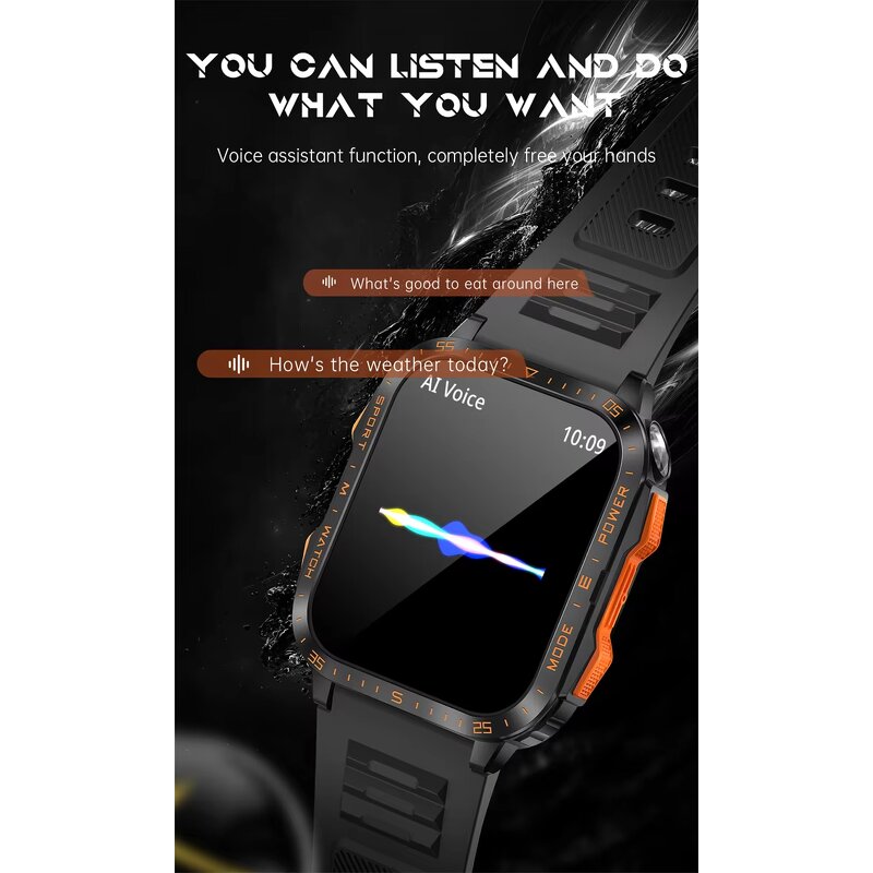 Sport Smart Watch Manufacturer - KT79 1.96 Inch HD 30M Waterproof