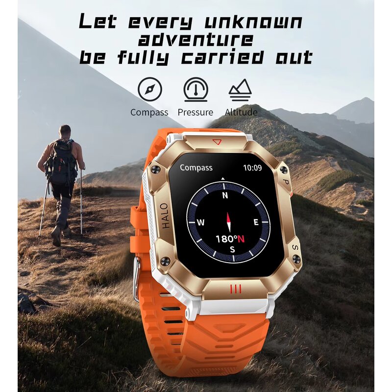 Smart Watch Supplier - KR80 Square TFT Touch Screen Outdoor Watch