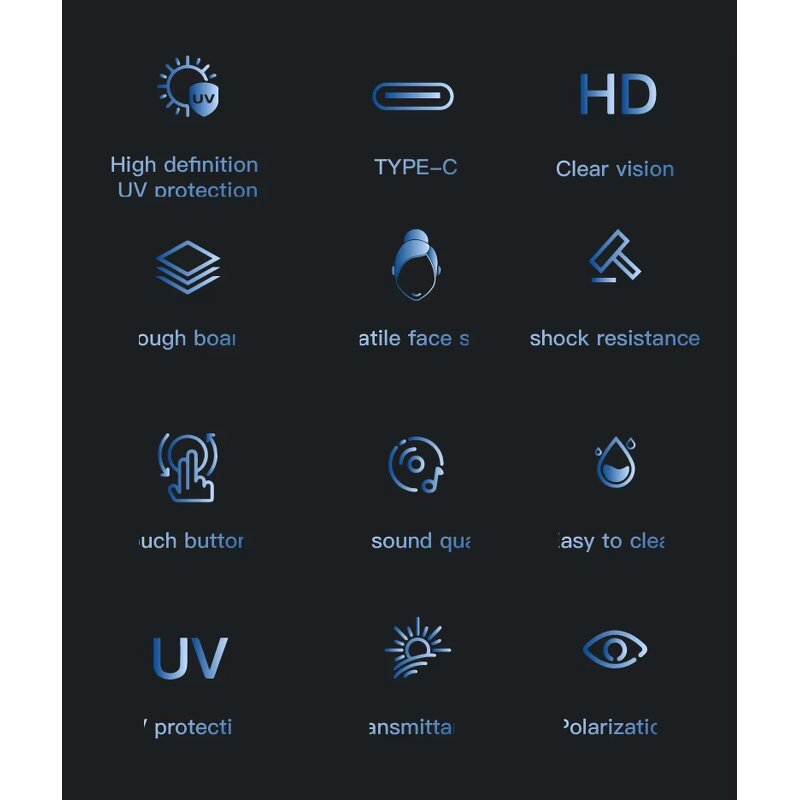 Electrochromic Smart Sunglasses Supplier - F08 BT 5.3 Bone Conduction