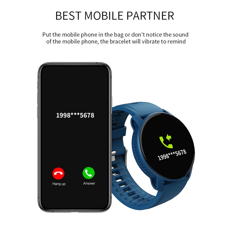 Waterproof Smart Watch Supplier - W9 Men Women Heart Rate Blood