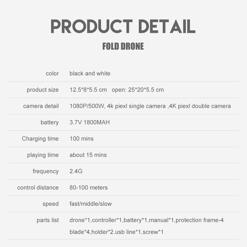 WIFI FPV Drone Supplier - New E88 Foldable HD 4K Camera Wide Angle