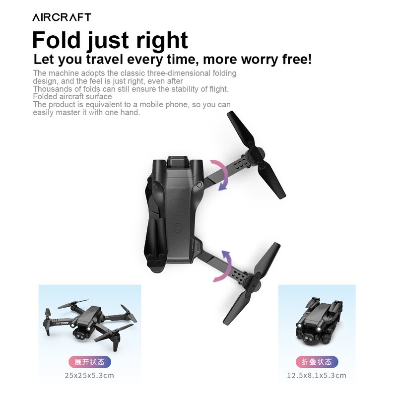 Mini Drone Supplier - GT2 4K Double Camera HD WIFI FPV Foldable