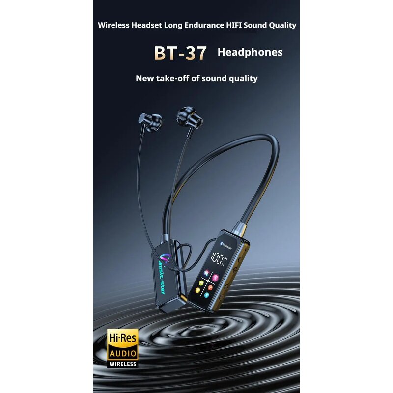 Color Screen Headphones Manufacturer - BT37 Long Battery HiFi Sound