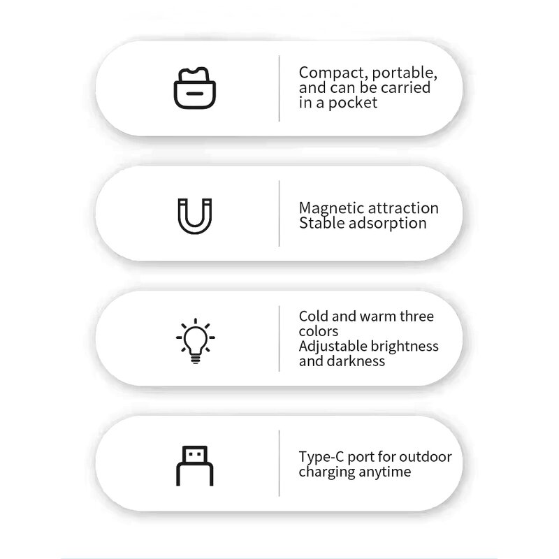 Magnetic Fill Light Manufacturer - L8 Plastic Live Atmosphere Light