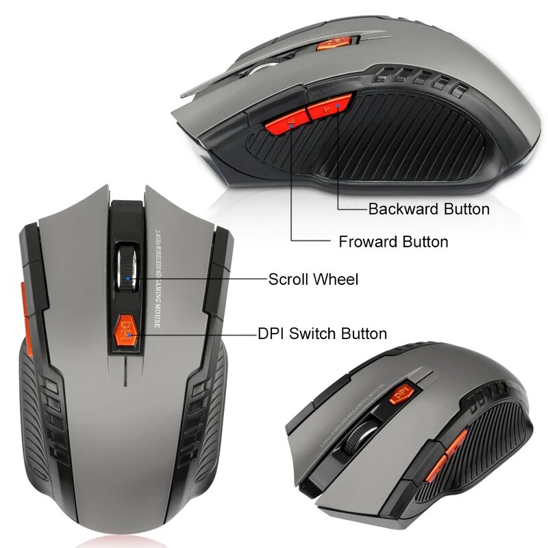 Wireless Mouse Manufacturer - 2.4G 1600DPI Optical 6 Buttons