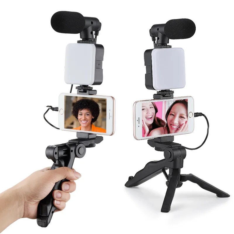 Portable Live Broadcast Set Supplier - with Microphone LED Fill Light
