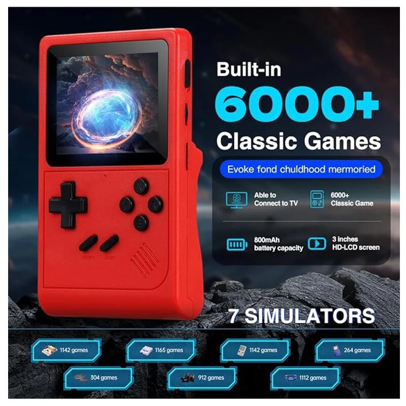 Retro Handheld Game Player Supplier - GB300 6000 Classic 3.0 Inch