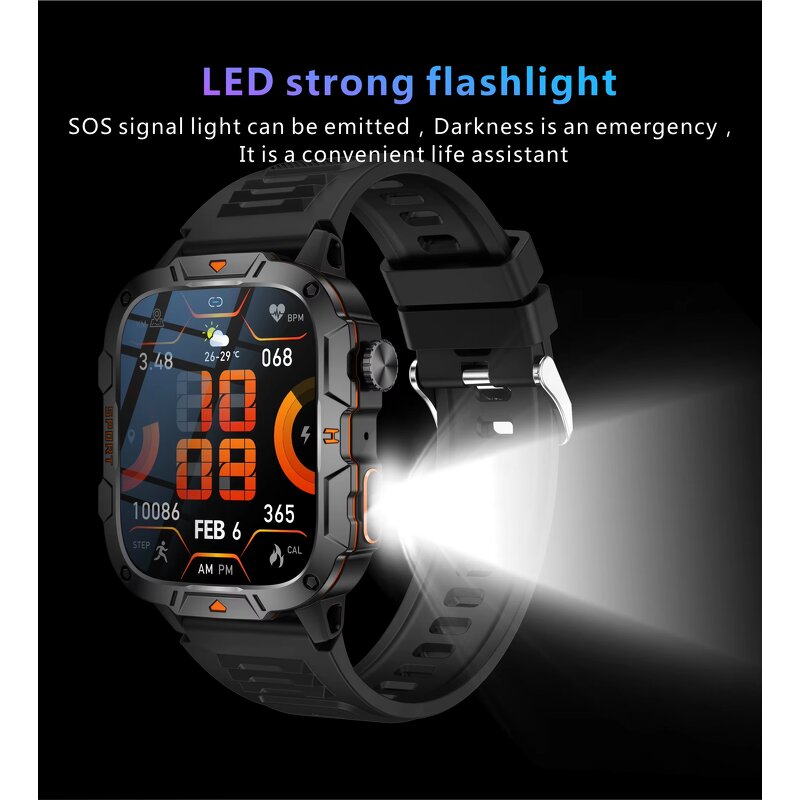 Smart Watch Manufacturer - QX12 1.96 Inch Sport Fashion Flash Light