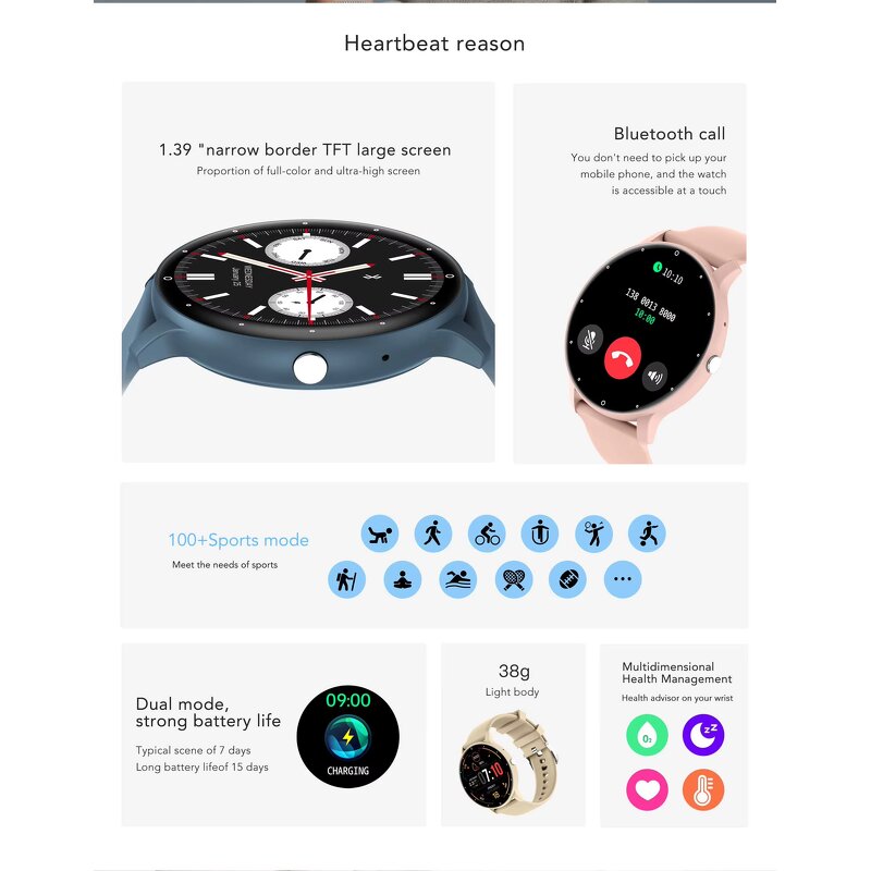 Smart Watch Supplier - Reloj Inteligente ZL02 Waterproof Heart Rate