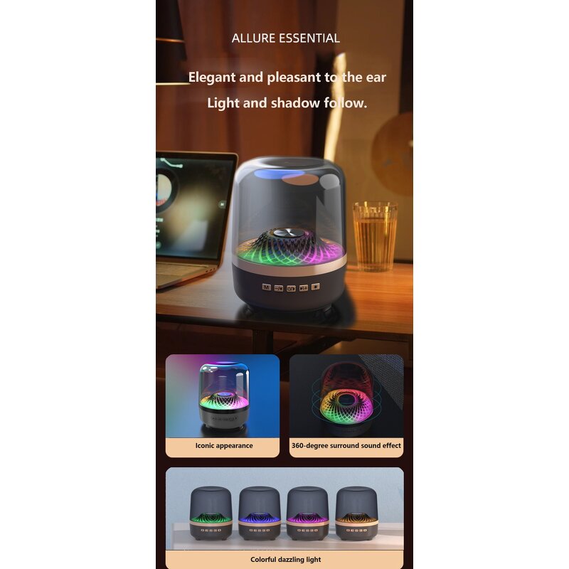 Bluetooth Sound Box Supplier - Colorful Glass 4 Speakers Home High