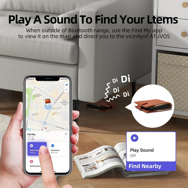 Finder Tracker Phone Locator Manufacturer - F09 Anti-Lost Tag Metal