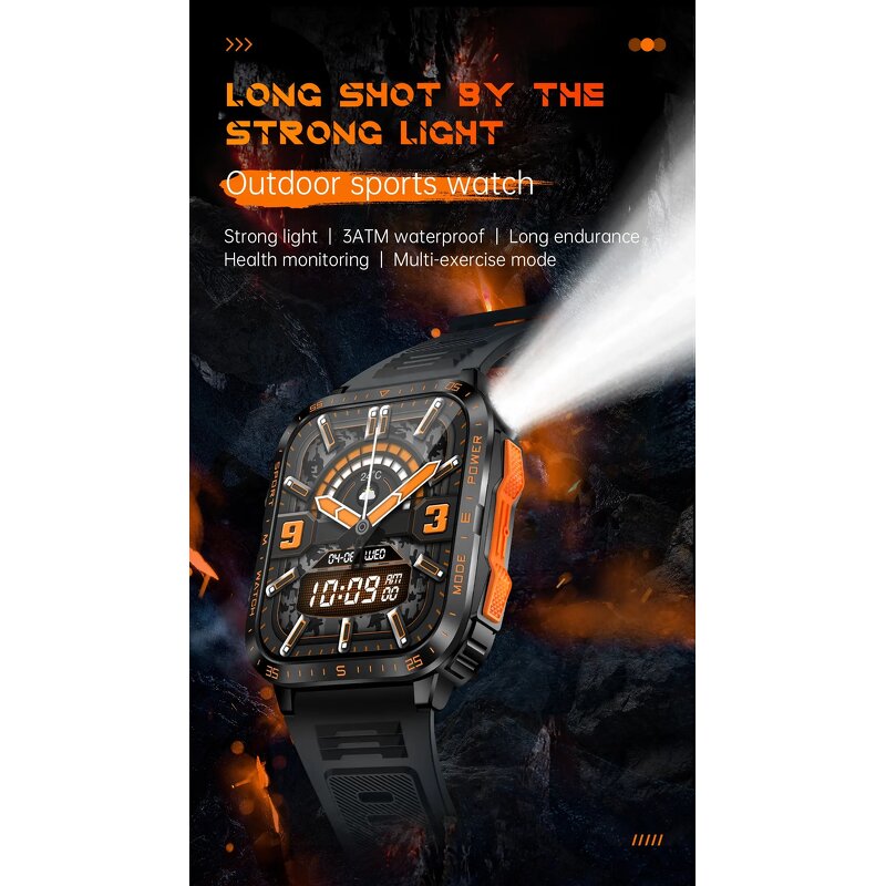 Sport Smart Watch Manufacturer - KT79 1.96 Inch HD 30M Waterproof