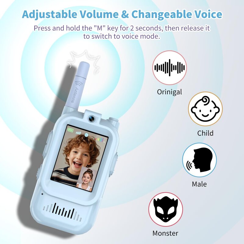 Kids Walkie Talkie Manufacturer - 2 Inch Video Cool Voice Effects Pmr446