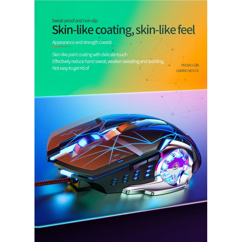 Wired RGB Gaming Mouse Supplier - G15 3600 DPI Mini Style 6 Buttons