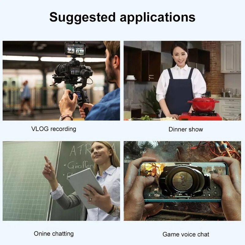 Lavalier Mini Microphone Manufacturer - 944 Portable 1.5m Clip-on Lapel