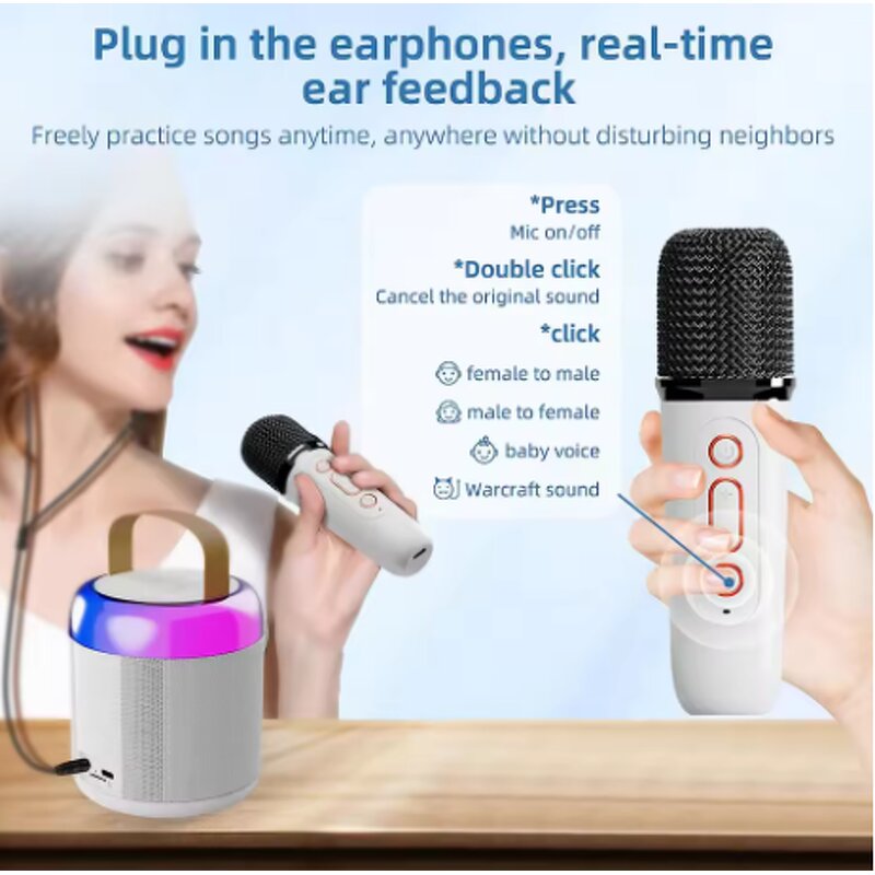 Portable Karaoke Machine Manufacturer - C20 Dual Microphone BT Speaker