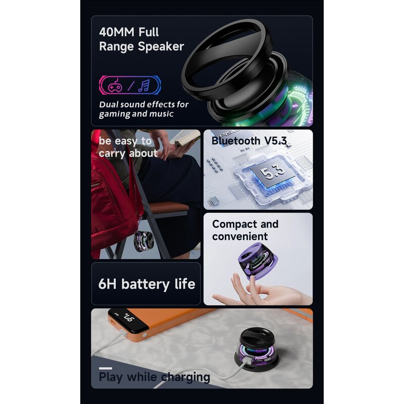 Portable Bluetooth Speaker Manufacturer - G200pro with RGB Lighting