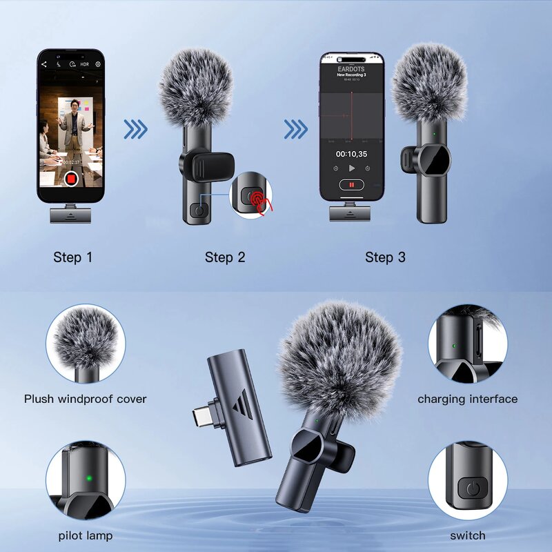 Wireless Lavalier Microphone Manufacturer - K3 Pro Portable Noise