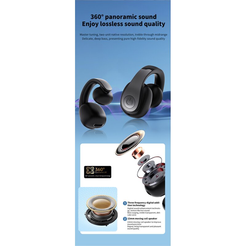 Single Ear Ear Clip Headphones Supplier - VT-S04 Noise Reduction 5.4