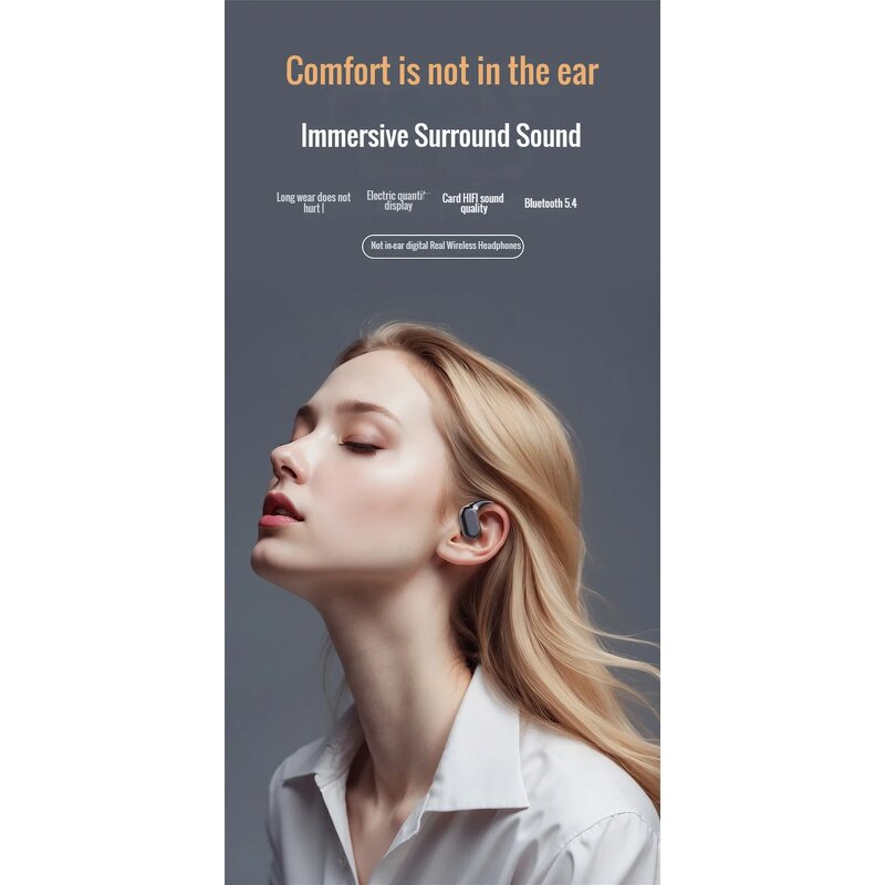 Open Design Earphones Manufacturer - W10 Wireless Extended Battery