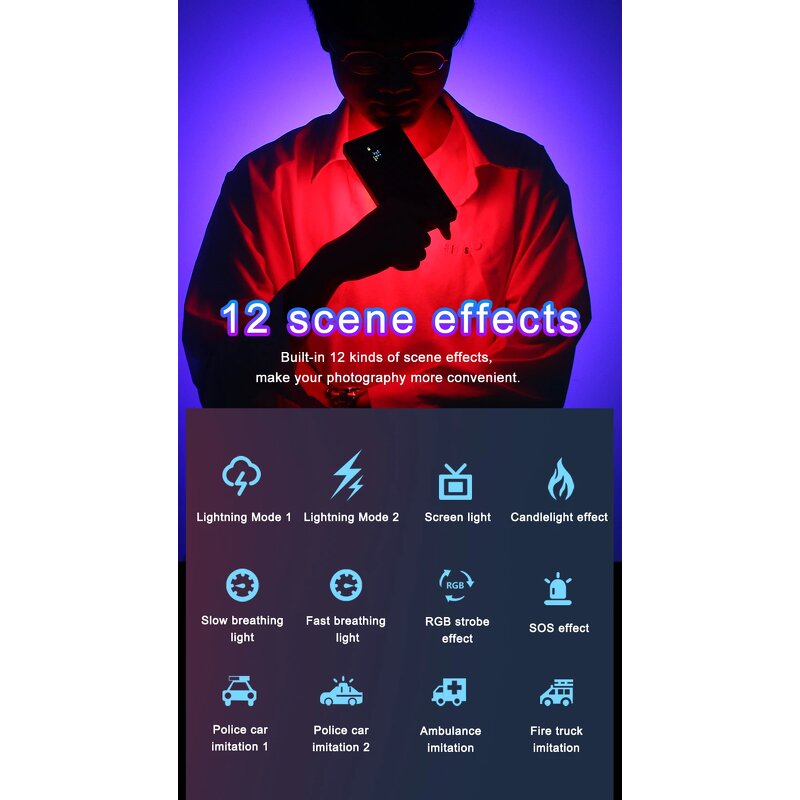 RGB Video Fill Light Manufacturer - M1SE 2500-8500K 4 Modes 4000mAh