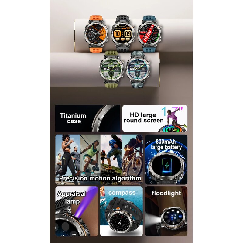 IP68 Waterproof Smartwatch Manufacturer - HT30 600mAh Outdoor Sports