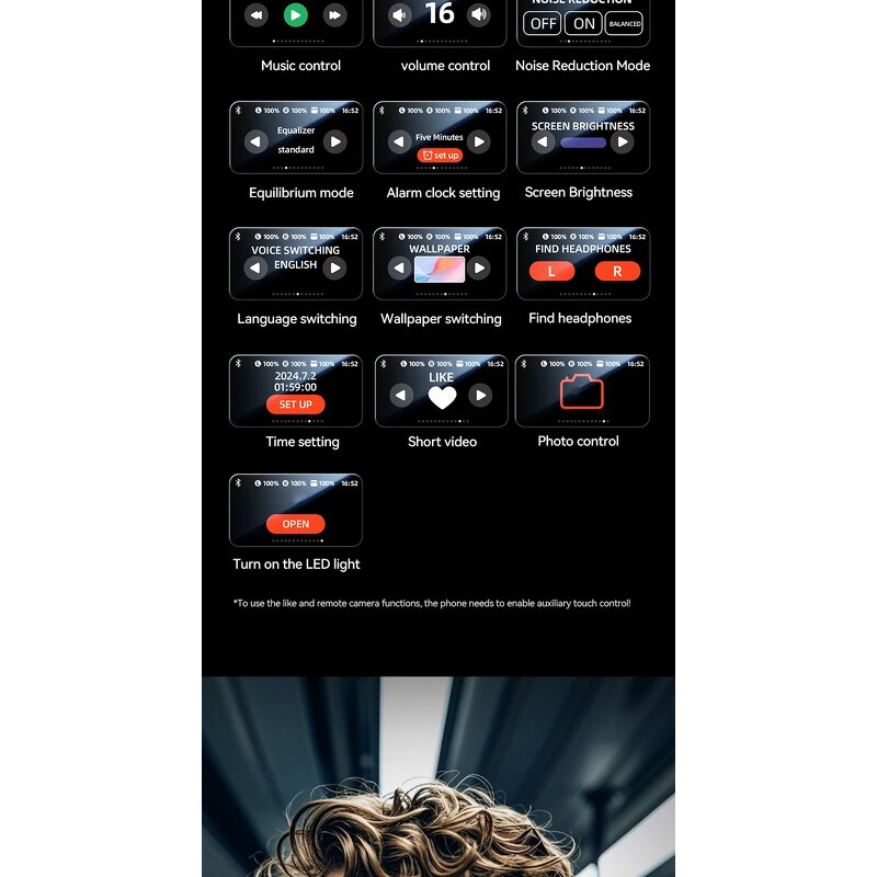 LCD Touch Screen Headphone Supplier - M100 Full Color Lossless Sound