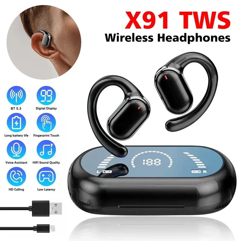 OWSE Earhook Earphones Supplier - X91 5.3 Low Latency Gaming HiFi