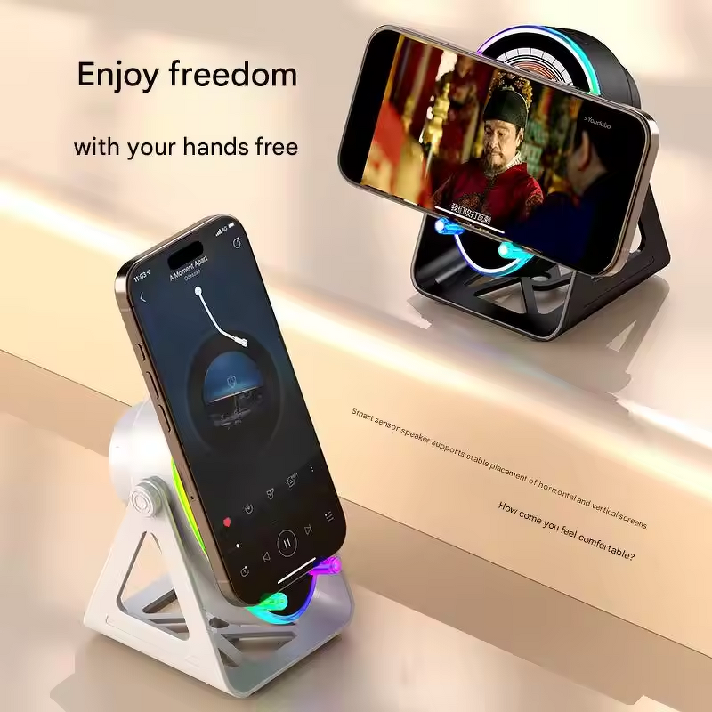 Bluetooth Speaker Phone Holder Supplier - Wireless Induction 3 in 1