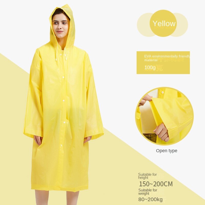 Rain Poncho Supplier - Adult EVA Thickened Disposable Raincoat