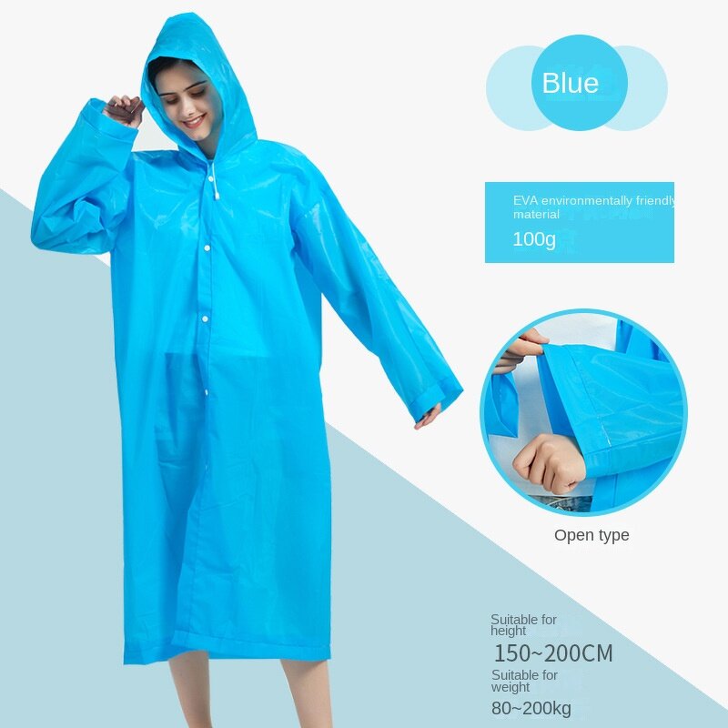 Rain Poncho Supplier - Adult EVA Thickened Disposable Raincoat