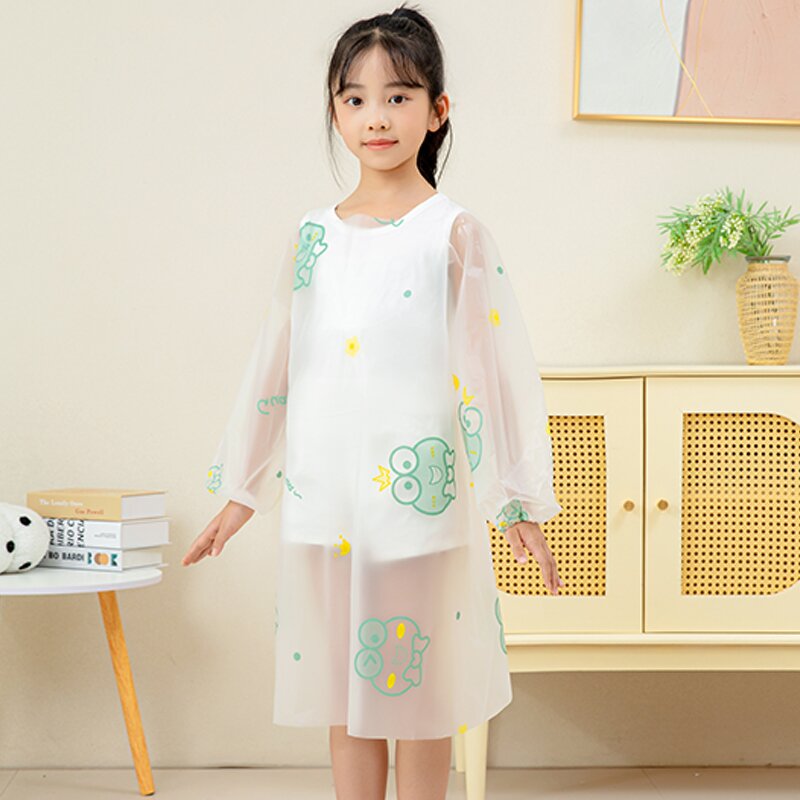 Art Apron Manufacturer - CPE Adjustable Long Sleeves Pure Color