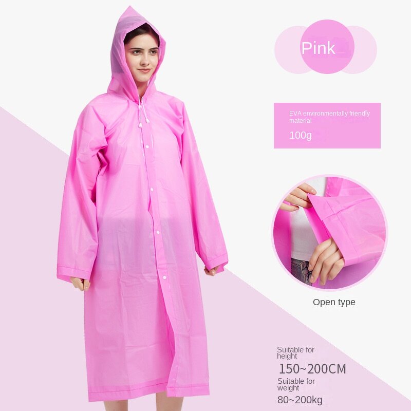 Rain Poncho Supplier - Adult EVA Thickened Disposable Raincoat