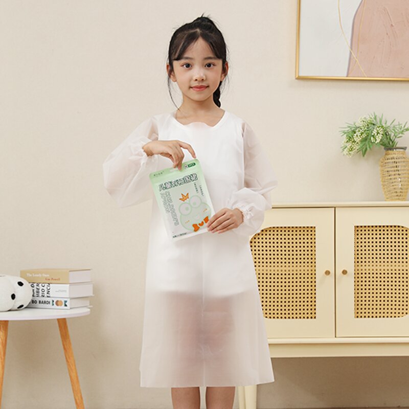 Children's Apron Manufacturer - Custom Logo Long Sleeves Stain-proof