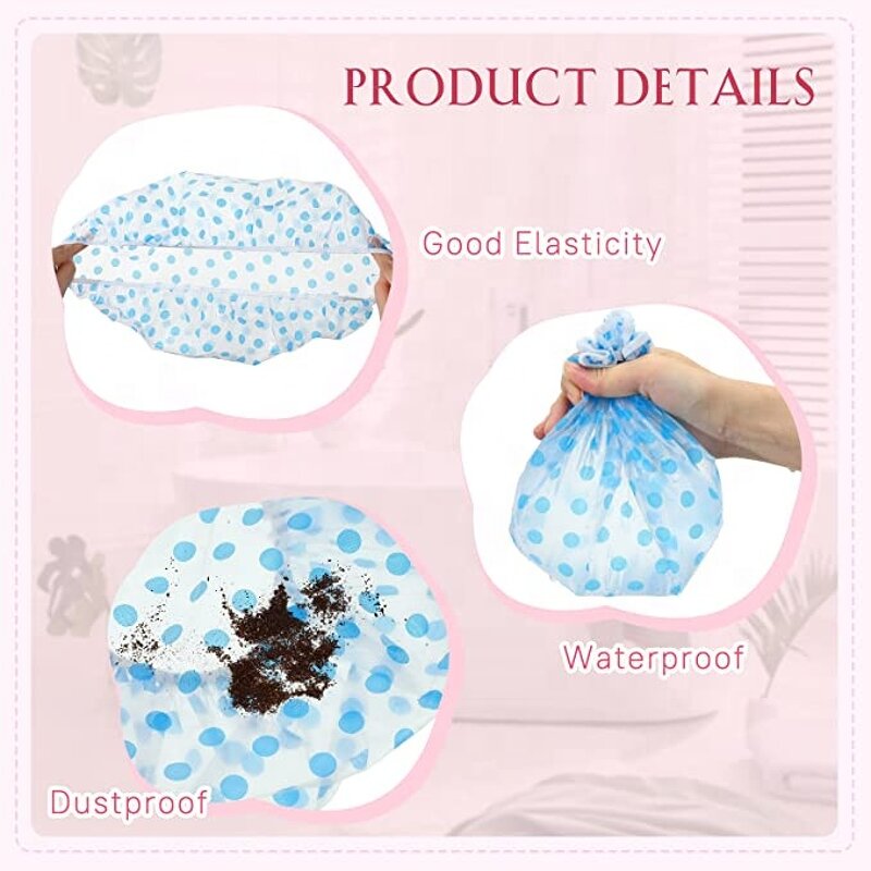 Shower Cap Supplier - Color Thickened Disposable Waterproof Wave Point