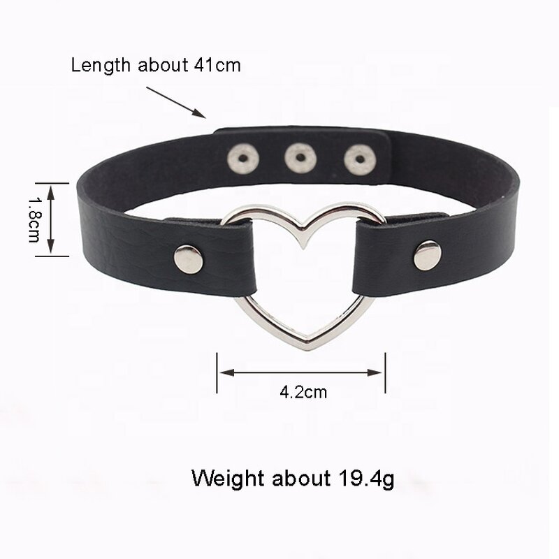 Choker Necklace Manufacturer - OEM Custom PU Leather & Heart Charm