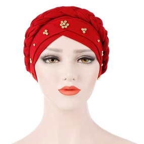 Turban Cap Factory - OEM Custom Milk Silk & Bead Whip Design