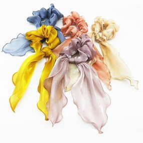 Hair Scrunchies Manufacturer - OEM Custom Bow Knot & Satin Fabric