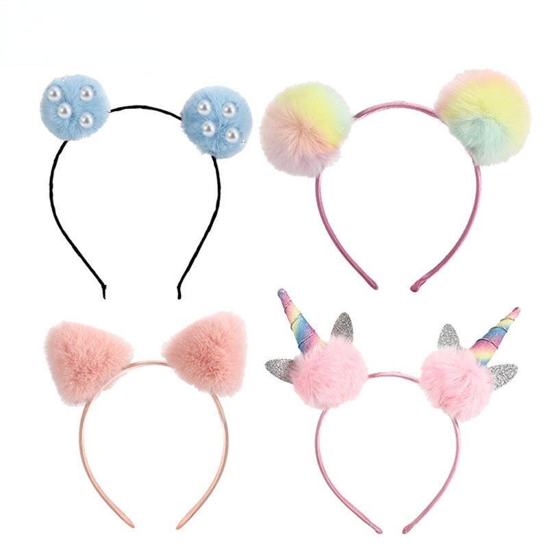 Headband Manufacturer - OEM Custom Pom Pom Ball & Unicorn Design