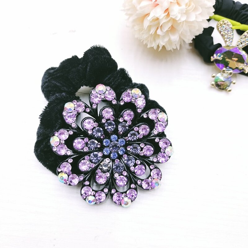Hair Scrunchy Manufacturer - OEM Custom Velvet & Acrylic Flower Band
