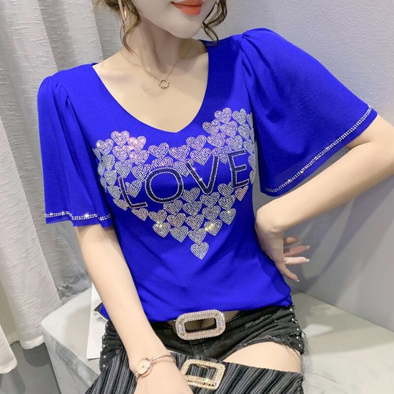 Off Shoulder T-shirt Manufacturer - Bulk Custom Heart Design & Mesh