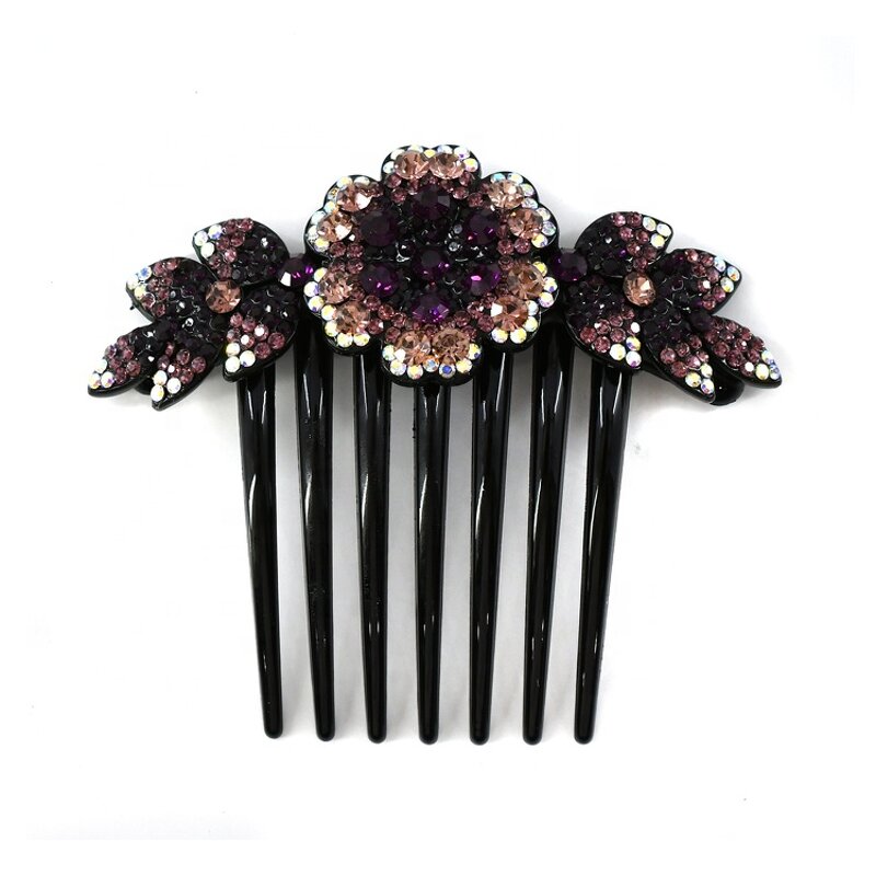 Hair Comb Manufacturer - Custom Seven Tooth Hair Pin & Rhinestone