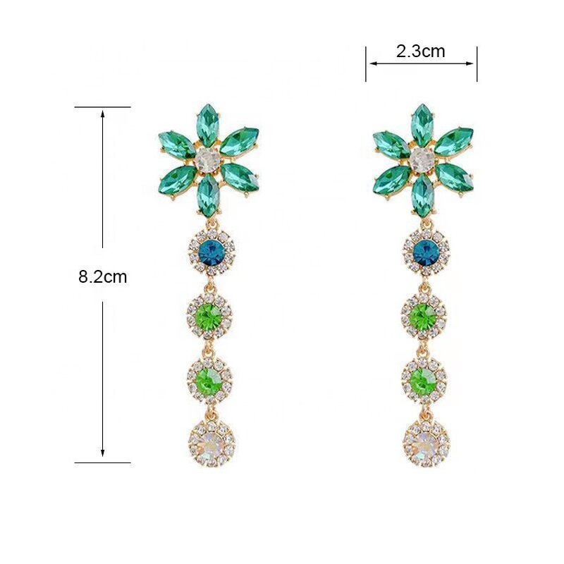 Drop Earrings Factory - OEM Custom Crystal Tassel & Petal Design