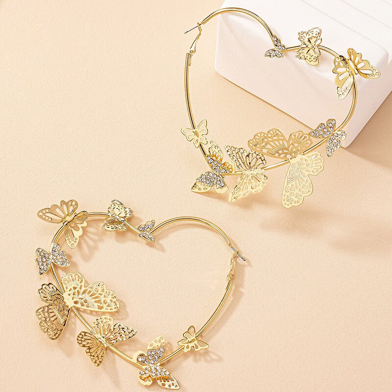Hoop Earrings Factory - OEM Custom Big Butterfly & Hollow Design